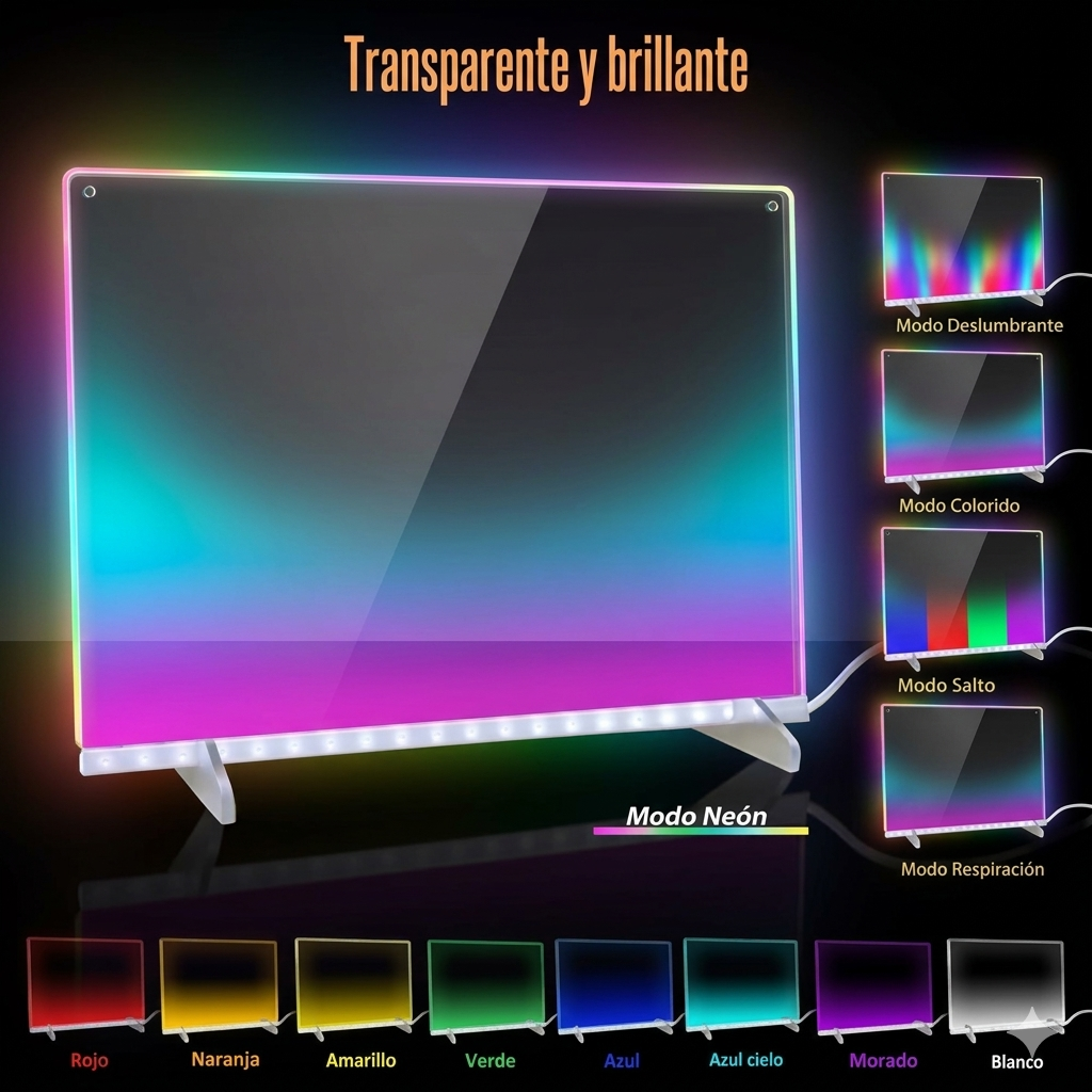 Pizarra Mágica LED + 6 Rotuladores de Colores